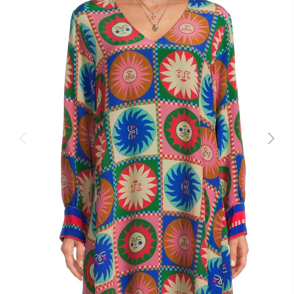 Colorful Sun Patterned Dress - Picture 4 of 13